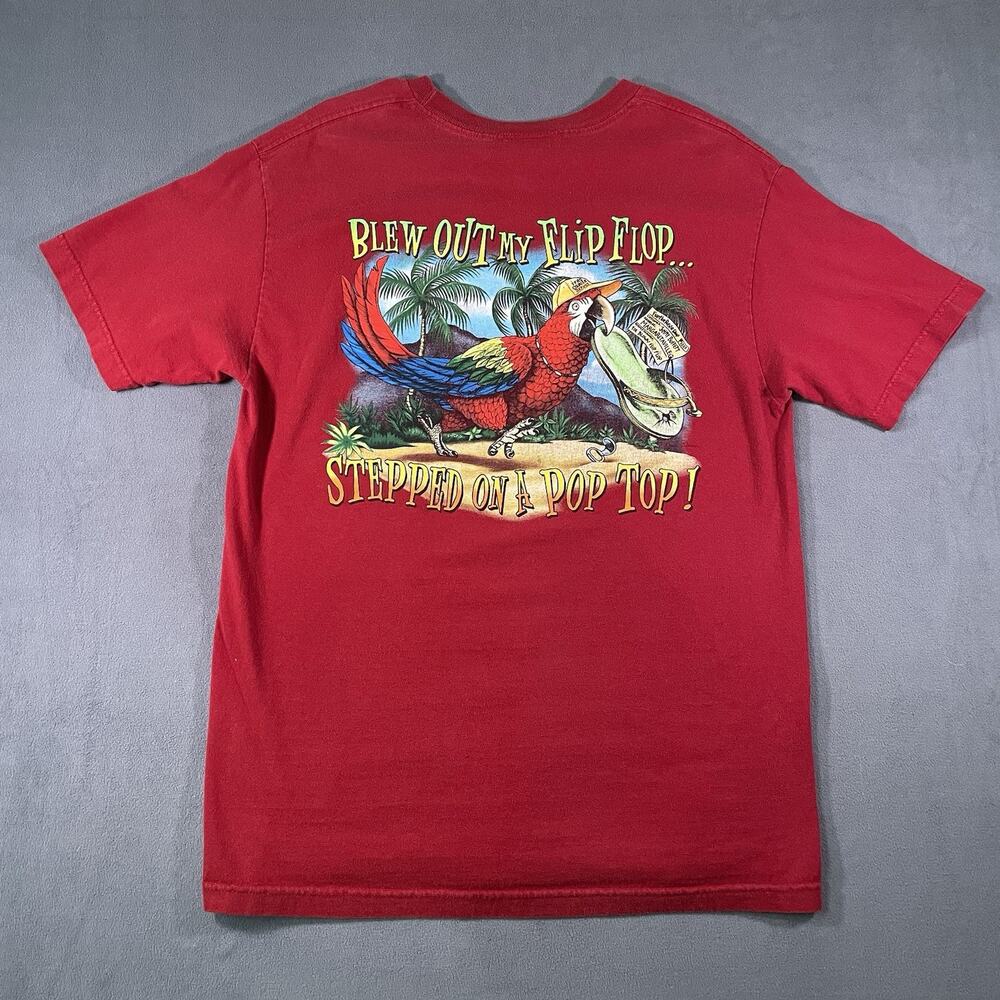 Vintage Y2K 2002 Jimmy Buffet Margaritaville Song Lyrics Parrot Shirt Mens Sz L - Picture 10 of 13